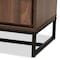 Baxton Studio Neil Modern Walnut Brown Finished Wood and Black Finished Metal 3-Door Dining Room Sideboard Buffet 178-11214-Zoro - alternate 6